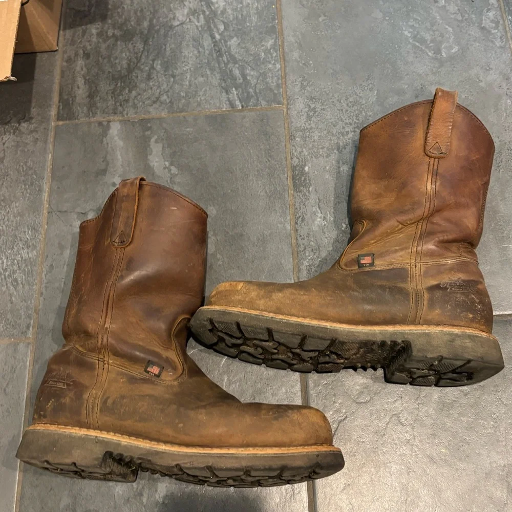 Thorogood Men's Wellington Trail Crazyhorse Steel Toe Round Toe Work Boot 10.5